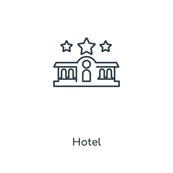 Hotel Ikone Trendigen Design Stil Hotel Symbol Isoliert Auf Weißem — Stockvektor