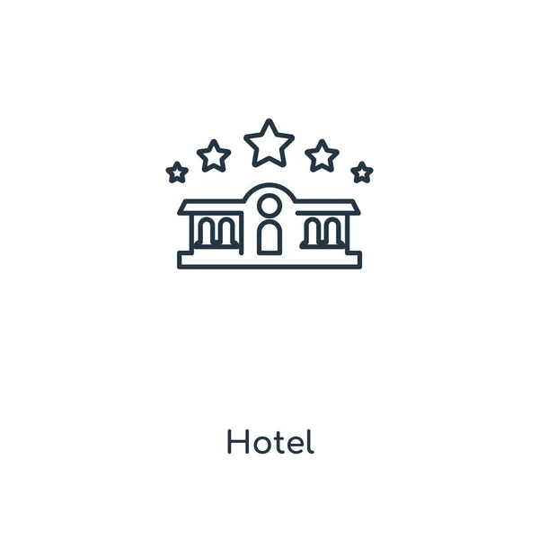 Hotel Ikone Trendigen Design Stil Hotel Symbol Isoliert Auf Weißem — Stockvektor
