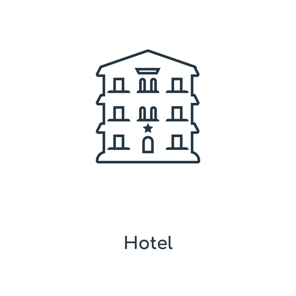 Hotel Icon Modny Styl Hotel Ikona Białym Tle Hotel Ikona — Wektor stockowy