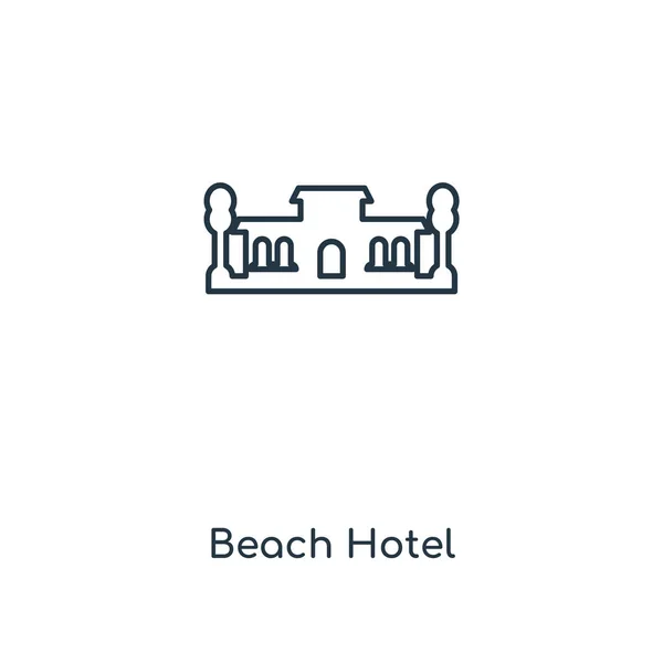 Икона Пляжного Отеля Модном Стиле Дизайна Иконка Отеля Белом Фоне — стоковый вектор
