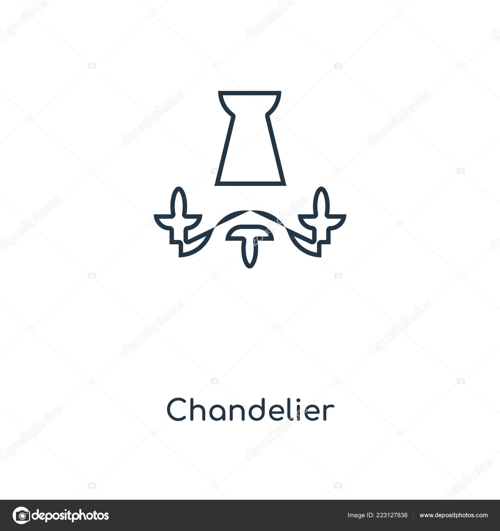 Kronleuchter Symbol Trendigen Design Stil Kronleuchter