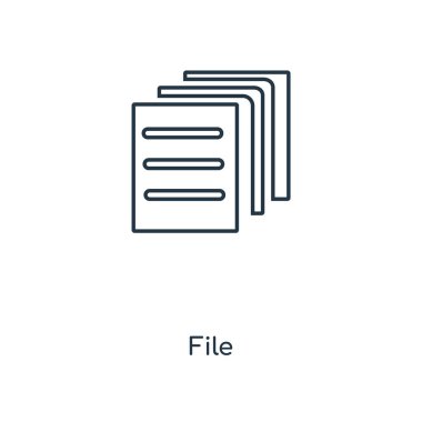 modaya uygun bir tasarım tarzı dosya simgesi. Dosya simgesi beyaz arka plan üzerinde izole. dosya vektör simgesi basit ve modern düz simgesi web sitesi, mobil, logo, app, UI. dosya simge vektör çizim, Eps10.