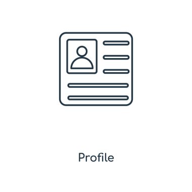 profili simgesinin modaya uygun bir tasarım tarzı. Beyaz arka plan üzerinde izole profil simgesi. profil vektör simgesi basit ve modern düz simgesi web sitesi, mobil, logo, app, UI. profil simge vektör çizim, Eps10.