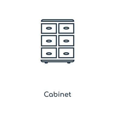 modaya uygun bir tasarım tarzı kabine simgesi. Beyaz arka plan üzerinde izole kabine simgesi. kabine vektör simgesi basit ve modern düz simgesi web sitesi, mobil, logo, app, UI. kabine simge vektör çizim, Eps10.