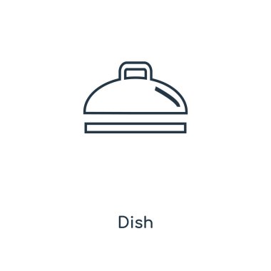 modaya uygun bir tasarım tarzı yemek simgesi. Beyaz arka plan üzerinde izole çanak simgesi. çanak vektör simgesi basit ve modern düz simgesi web sitesi, mobil, logo, app, UI. çanak simge vektör çizim, Eps10.