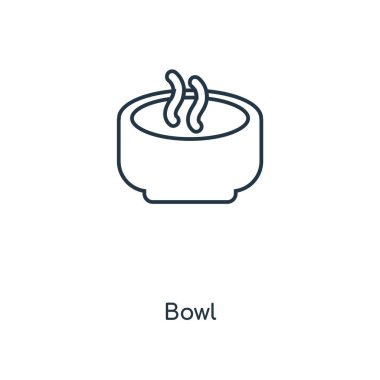 modaya uygun bir tasarım tarzı kase simgesi. Beyaz arka plan üzerinde izole kase simgesi. kase vektör simgesi basit ve modern düz simgesi web sitesi, mobil, logo, app, UI. kase simge vektör çizim, Eps10.