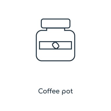 kahve pot simgesi modaya uygun bir tasarım tarzı. kahve pot simgesi beyaz arka plan üzerinde izole. kahve pot vektör simgesi basit ve modern düz simgesi web sitesi, mobil, logo, app, UI. kahve pot simge vektör çizim, Eps10.