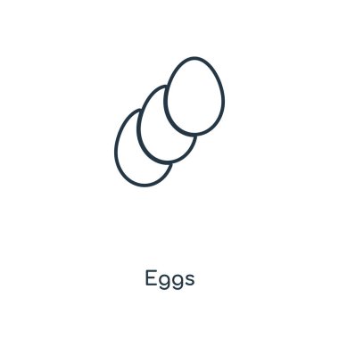 modaya uygun bir tasarım tarzı yumurta simgesi. Beyaz arka plan üzerinde izole yumurta simgesi. Yumurta simgesi basit vektör ve modern düz UI uygulaması, web sitesi, mobil, logo, sembol. yumurta simge vektör çizim, Eps10.