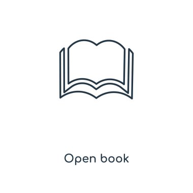 modaya uygun bir tasarım tarzı açık kitap simgesi. Beyaz arka plan üzerinde izole kitap simgesini açın. kitap vektör simgesi basit ve modern düz simgesi web sitesi, mobil, logo, app, açık Kullanıcı arabirimi. Açık kitap simge vektör Illustration, Eps10.