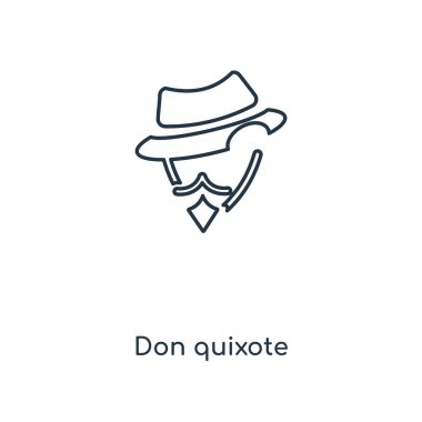 don quixote icon in trendy design style. don quixote icon isolated on white background. don quixote vector icon simple and modern flat symbol for web site, mobile, logo, app, UI. don quixote icon vector illustration, EPS10. clipart