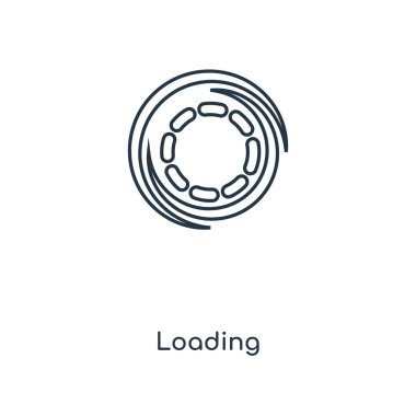 yükleme simgesini modaya uygun bir tasarım tarzı. Beyaz arka plan üzerinde izole simgesi yükleniyor. vektör simgesi basit ve modern düz simgesi web sitesi, mobil, logo, app, yükleme kullanıcı arabirimi. simge vektör çizim, Eps10 yükleme.