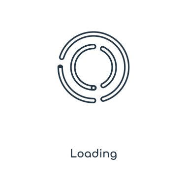 yükleme simgesini modaya uygun bir tasarım tarzı. Beyaz arka plan üzerinde izole simgesi yükleniyor. vektör simgesi basit ve modern düz simgesi web sitesi, mobil, logo, app, yükleme kullanıcı arabirimi. simge vektör çizim, Eps10 yükleme.