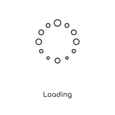 yükleme simgesini modaya uygun bir tasarım tarzı. Beyaz arka plan üzerinde izole simgesi yükleniyor. vektör simgesi basit ve modern düz simgesi web sitesi, mobil, logo, app, yükleme kullanıcı arabirimi. simge vektör çizim, Eps10 yükleme.