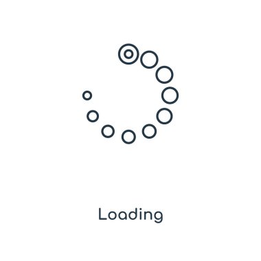 yükleme simgesini modaya uygun bir tasarım tarzı. Beyaz arka plan üzerinde izole simgesi yükleniyor. vektör simgesi basit ve modern düz simgesi web sitesi, mobil, logo, app, yükleme kullanıcı arabirimi. simge vektör çizim, Eps10 yükleme.