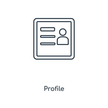 profili simgesinin modaya uygun bir tasarım tarzı. Beyaz arka plan üzerinde izole profil simgesi. profil vektör simgesi basit ve modern düz simgesi web sitesi, mobil, logo, app, UI. profil simge vektör çizim, Eps10.