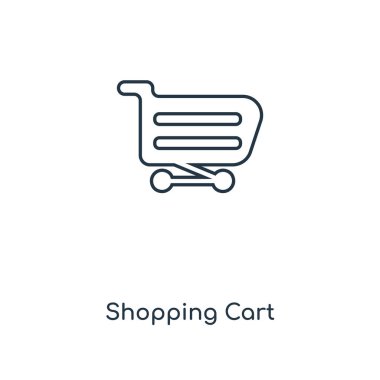 modaya uygun bir tasarım tarzı alışveriş sepeti simgesini. Beyaz arka plan üzerinde izole alışveriş sepeti simgesini tıklatın. alışveriş sepeti vektör simgesi basit ve modern düz simgesi web sitesi, mobil, logo, app, UI. alışveriş sepeti simge vektör çizim, Eps10.