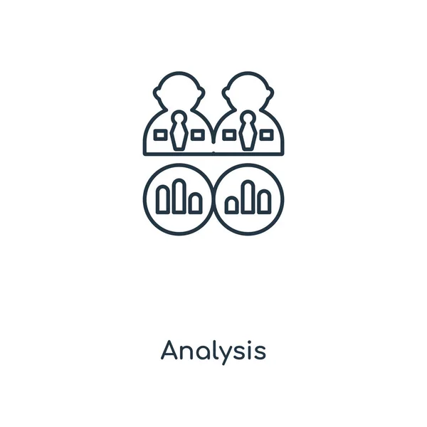 Analizy Ikona Modny Styl Analizy Ikona Białym Tle Analizy Ikona — Wektor stockowy