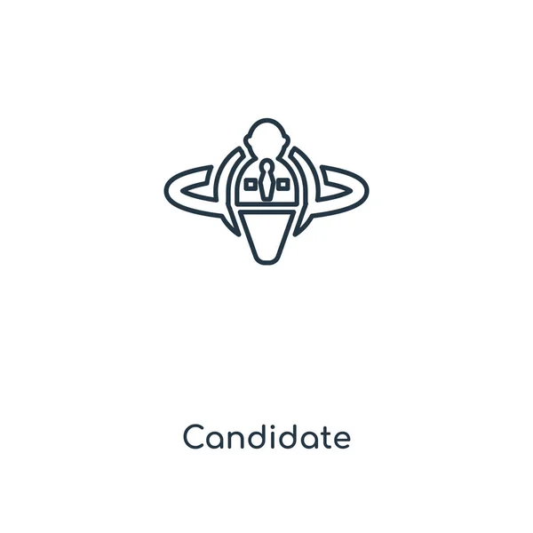 Icono Del Candidato Estilo Diseño Moda Icono Del Candidato Aislado — Vector de stock