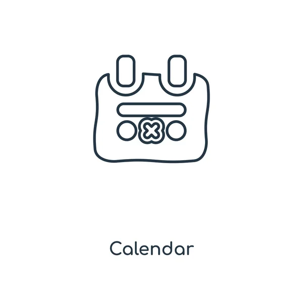 トレンディなデザイン スタイルのカレンダー アイコン カレンダーのアイコンは 白い背景で隔離 カレンダーの Web サイト アプリ ベクトル — ストックベクタ