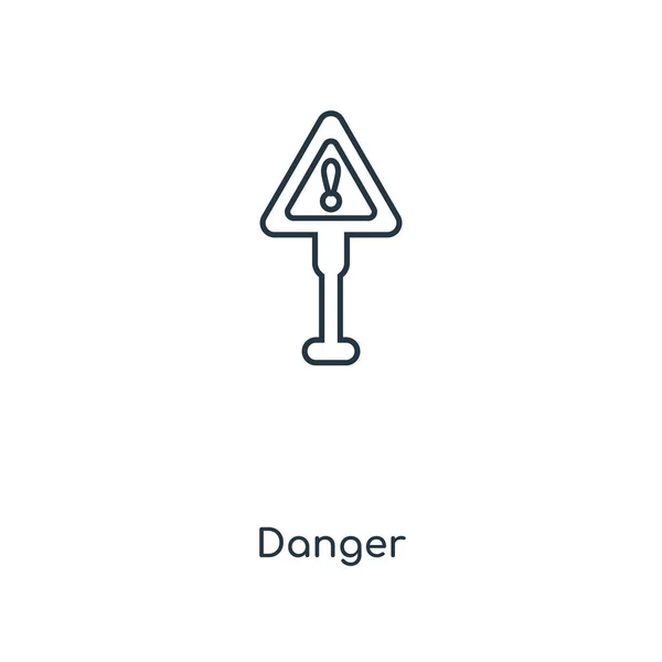 时尚设计风格的危险图标 在白色背景上隔离的危险图标 危险矢量图标简单和现代平面符号为网站 应用程序 危险图标向量例证 Eps10 — 图库矢量图片