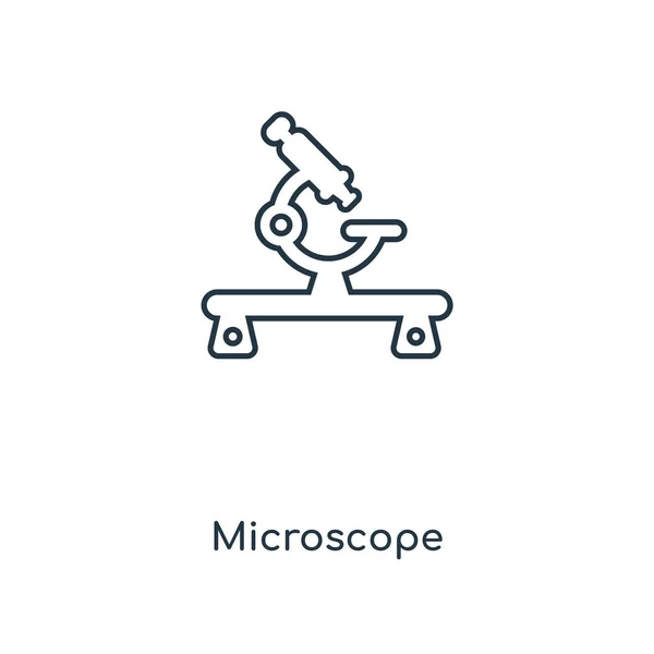 Modny Styl Ikony Mikroskop Mikroskopem Ikona Białym Tle Mikroskopu Ikona — Wektor stockowy