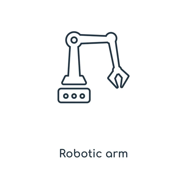 Robotarm Ikonen Trendig Designstil Robotarm Ikonen Isolerad Vit Bakgrund Robotarm — Stock vektor