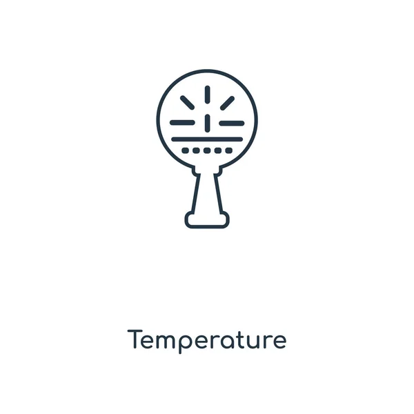 Icono Temperatura Estilo Diseño Moda Icono Temperatura Aislado Sobre Fondo — Vector de stock