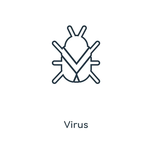 Virussymbol Trendigen Design Stil Virus Symbol Isoliert Auf Weißem Hintergrund — Stockvektor