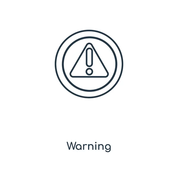 Warning Icon Trendy Design Style Warning Icon Isolated White Background — Stock Vector