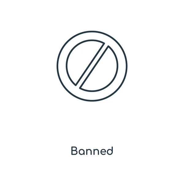 Banned Icon Trendy Design Style Banned Icon Isolated White Background — Stock Vector