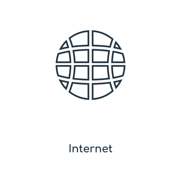 Internet Ikonen Trendig Designstil Internet Ikonen Isolerad Vit Bakgrund Internet — Stock vektor