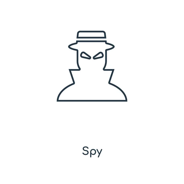 Spion Ikone Trendigen Design Stil Spion Symbol Isoliert Auf Weißem — Stockvektor