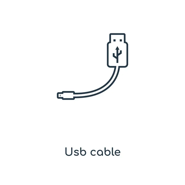 Usb Icono Cable Estilo Diseño Moda Usb Icono Cable Aislado — Archivo Imágenes Vectoriales