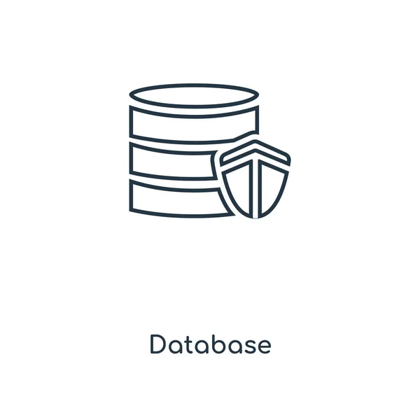 トレンディなデザイン スタイルのデータベース アイコン データベースのアイコンは 白い背景で隔離 データベースの Web サイト アプリ ベクトル — ストックベクタ
