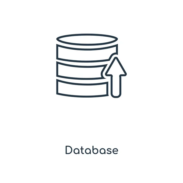 トレンディなデザイン スタイルのデータベース アイコン データベースのアイコンは 白い背景で隔離 データベースの Web サイト アプリ ベクトル — ストックベクタ