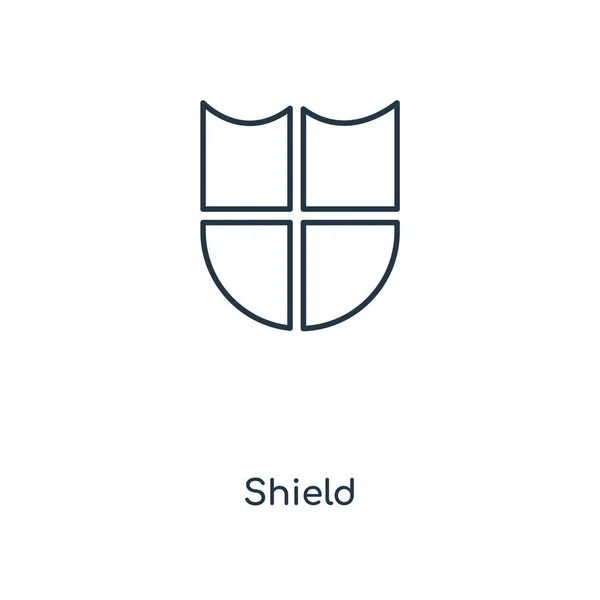 Schild Ikone Trendigen Design Stil Schild Symbol Isoliert Auf Weißem — Stockvektor