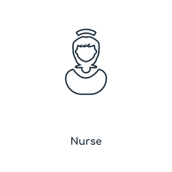 Икона Медсестры Модном Стиле Дизайна Икона Медсестры Изолированы Белом Фоне — стоковый вектор
