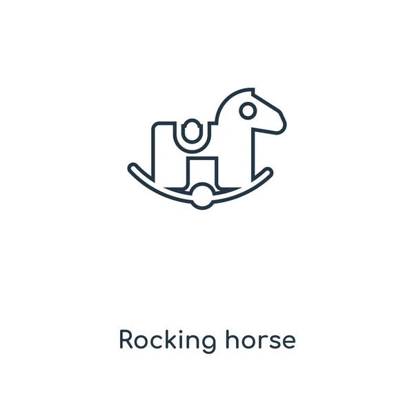 Качающаяся Лошадь Икона Модном Стиле Дизайна Качающаяся Лошадь Икона Белом — стоковый вектор