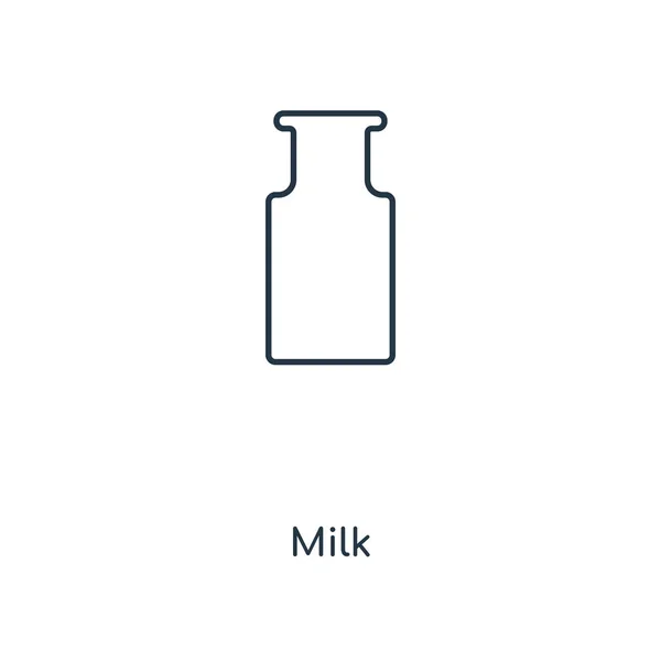 Melk Pictogram Trendy Stijl Melk Pictogram Geïsoleerd Een Witte Achtergrond — Stockvector