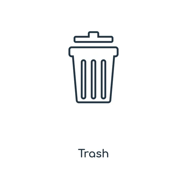 Ikon Sampah Dengan Gaya Desain Trendi Ikon Sampah Terisolasi Pada - Stok Vektor