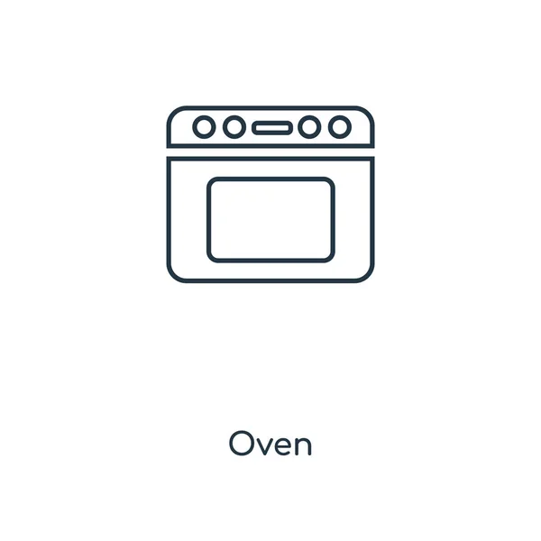 オーブンのトレンディなデザイン スタイルのアイコン オーブンのアイコンは 白い背景で隔離 オーブンの Web サイト アプリ ベクトル アイコン — ストックベクタ