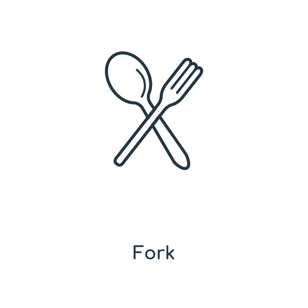 Fork Icon Trendy Design Style Fork Icon Isolated White Background — Stock Vector