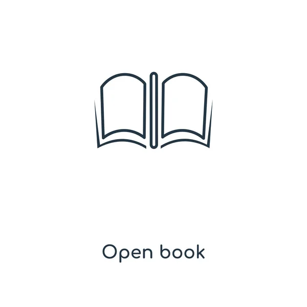 Icono Libro Abierto Estilo Diseño Moda Icono Libro Abierto Aislado — Vector de stock