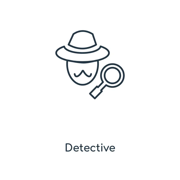 Detective Pictogram Trendy Stijl Detective Pictogram Geïsoleerd Een Witte Achtergrond — Stockvector