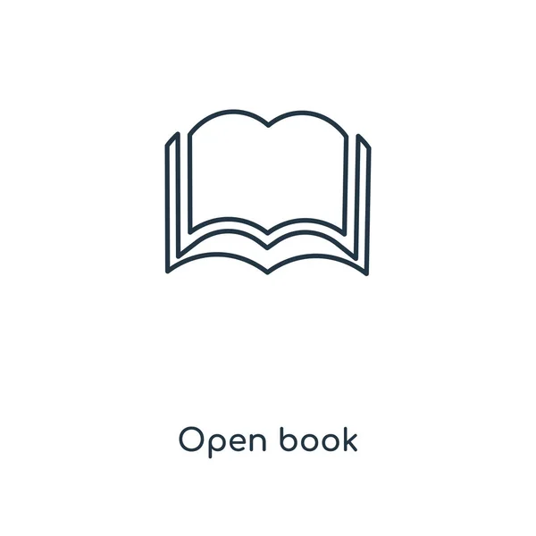 Icono Libro Abierto Estilo Diseño Moda Icono Libro Abierto Aislado — Vector de stock