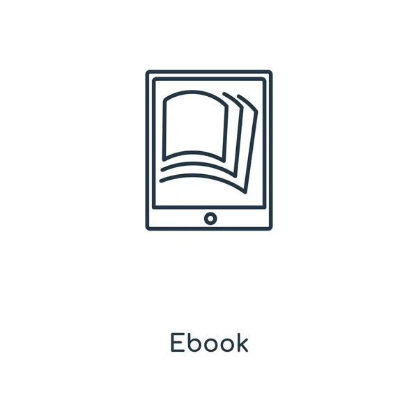 Icono Ebook Estilo Diseño Moda Ebook Icono Aislado Sobre Fondo — Vector de stock