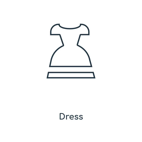 Icono Vestido Estilo Diseño Moda Icono Vestido Aislado Sobre Fondo — Vector de stock