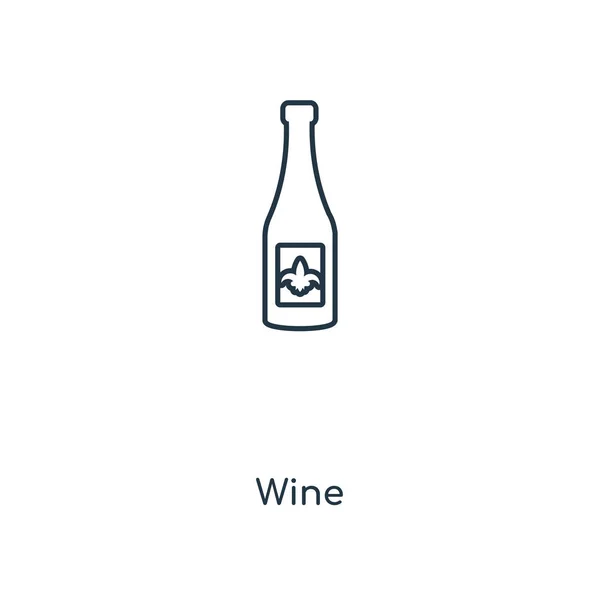 Икона Вина Модном Стиле Дизайна Вино Значок Изолированы Белом Фоне — стоковый вектор