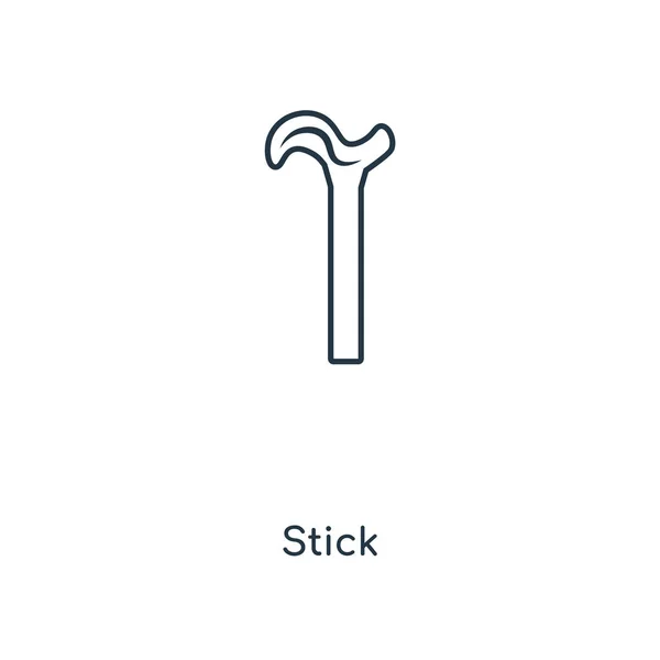 Stick Ikona Módní Design Stylu Ikona Stick Izolovaných Bílém Pozadí — Stockový vektor