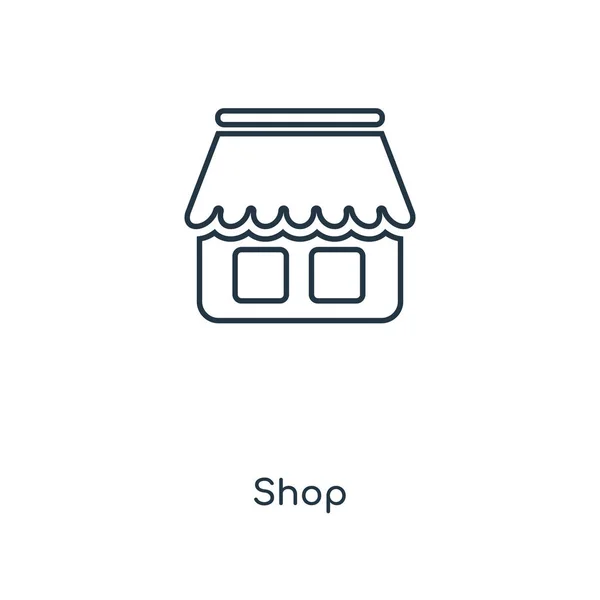 Shop Ikone Trendigen Design Stil Ladensymbol Isoliert Auf Weißem Hintergrund — Stockvektor